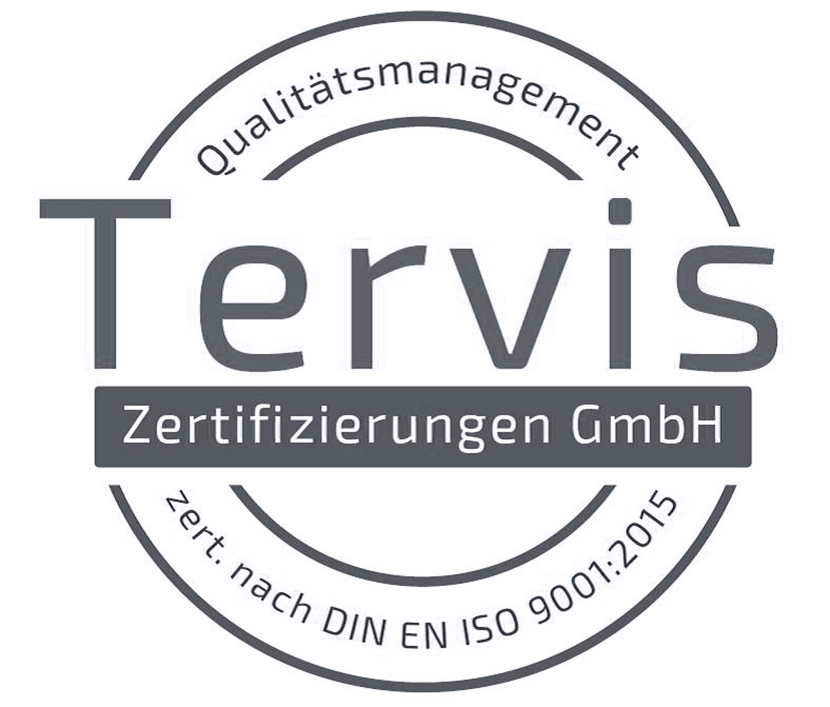 Label de gestion de la qualité certifié selon la norme DIN EN ISO 9001:2015